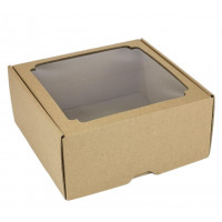 Коробка с окном F7.1, МГК бурый, 19 х 19 х 9 см