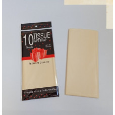 Бумага упаковочная тишью, ванильный №1201, 50 х 66 см, 10 листов