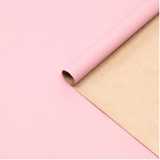 Бумага упаковочная крафтовая, розовая, 70 х 100 см